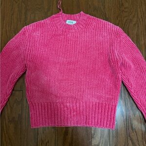 COS Vibrant Pink Crew Neck Sweater